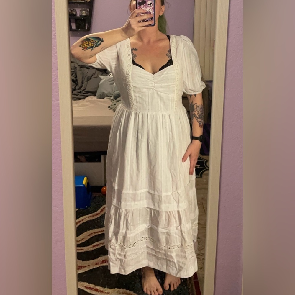 Betsey Johnson White Dress Large New w/ Tags